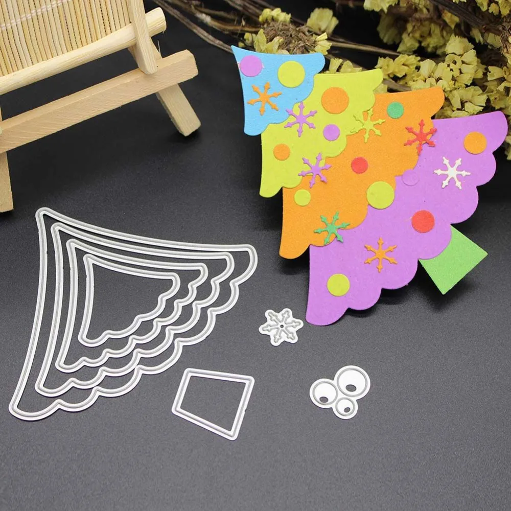 Christmas Tree Cutting Dies for Scrapbooking DIY Decor Card Making Crafts 2017 New | Дом и сад