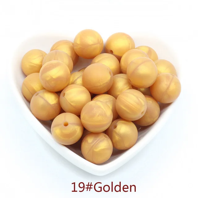 15mm 30pcs Набор из 30 шт. 15 мм круглых силиконовых бусин пищевой BPA бесплатно отлично подходит для слингобусы Colar Mordedor Dentition Chew - Цвет: 15mm 30pcs