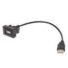 OOTDTY Auto 12-24V AUX USB порт Кабель-адаптер Шнур USB-адаптер для зарядки для Toyota VIGOViosCorolla