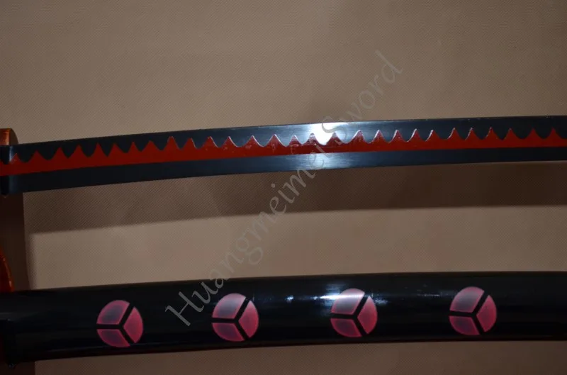 Косплей Аниме One Piece Zoro Sword Black ShusuiSandai Katana Настоящее стальное лезвие красное
