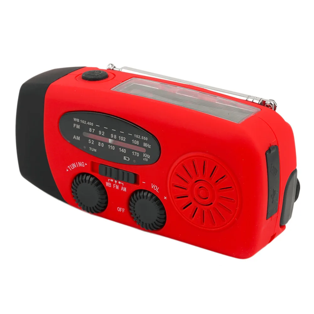 3 in 1 Emergency Charger Hand Crank Generator Wind/Solar/Dynamo Powered FM/AM Radio Phones Chargers LED Flashlight Hot Sale | Лампы и