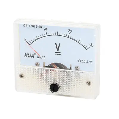 

DC 0-30V Measuring Range Mount Panel Rectangle Analog Voltmeter Voltage Meter