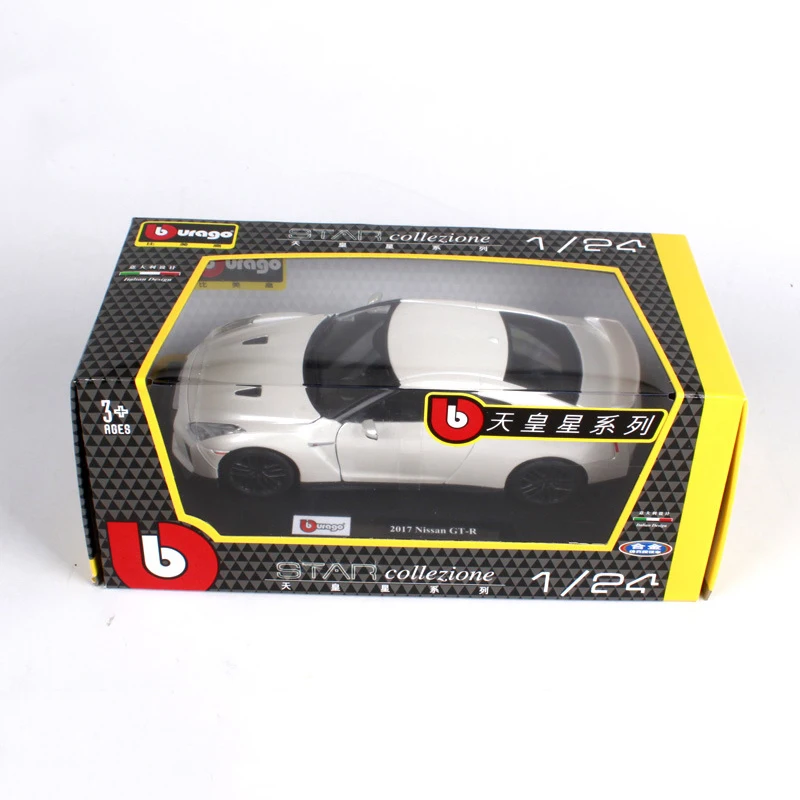 Спортивный автомобиль Maisto Bburago 1:24 Nissan 2017 GT R GTR R35 металлические игрушки подарок