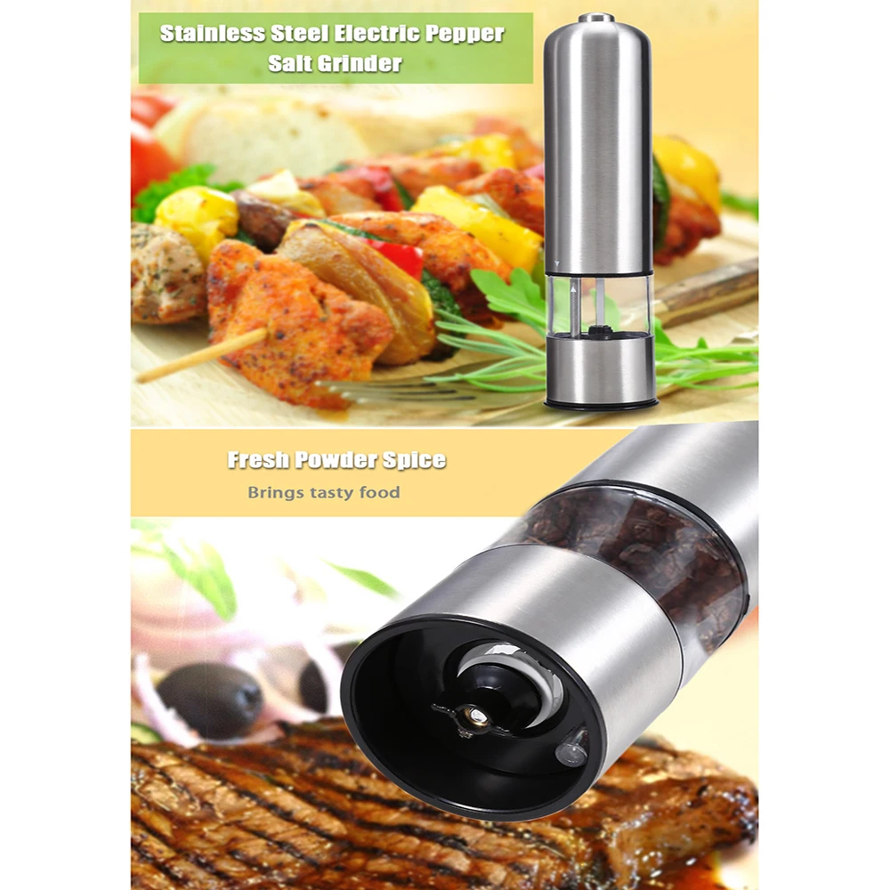 Мельница для перца из нержавеющей стали электрическая мельница специй солода