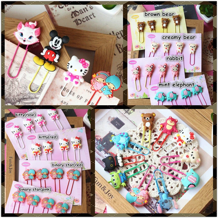 Резиновый металлический зажим Закладка Мультяшные куклы для детей подарки|clip