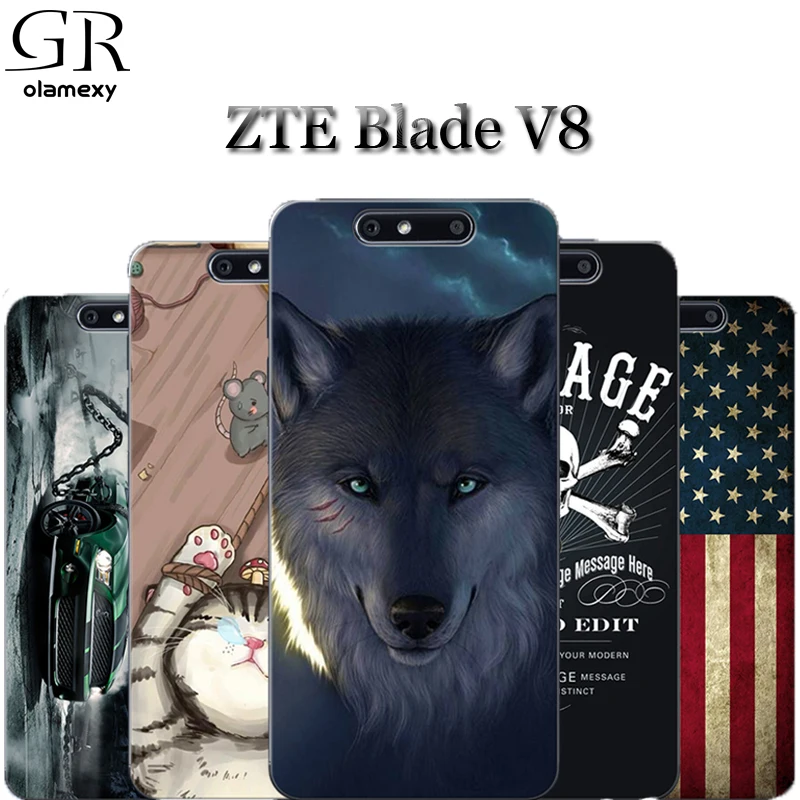 GR olamexy TPU чехол для телефона zte Blade V8C чехол с рисунком для zte Blade V8 lite V8mini чехол
