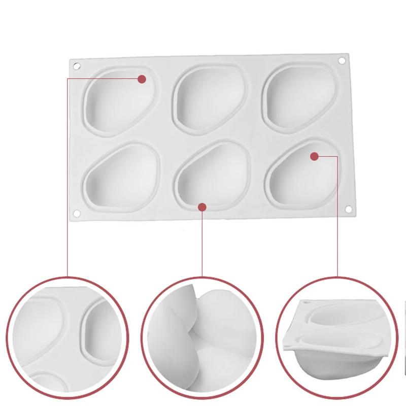 Силиконовые инструменты для украшения торта с 6 отверстиями формы выпечки