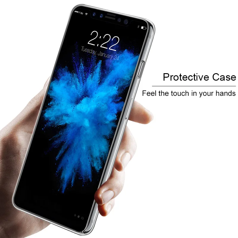 Для iPhone X чехол IMAK износостойкие Pro Прозрачный Кристалл Жесткий телефона для |