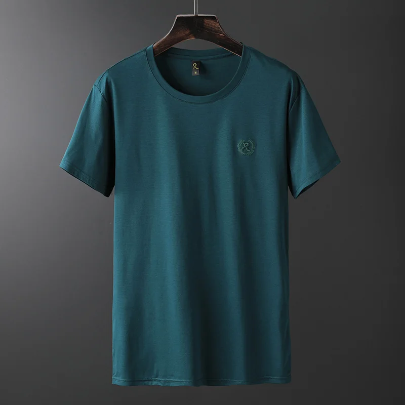Мужская футболка с короткими рукавами из 100% мерсеризованного хлопка летняя