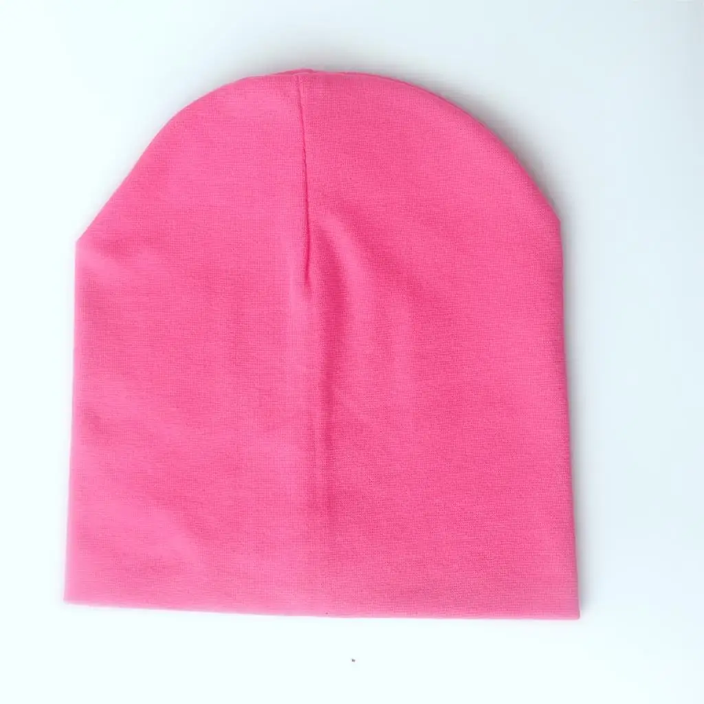 Розово-красный spring winter Toddler infant Kids children baby cotton colorful roccoon hat cap beanie skullies for girls and boys newborn - Цвет: Розово-красный