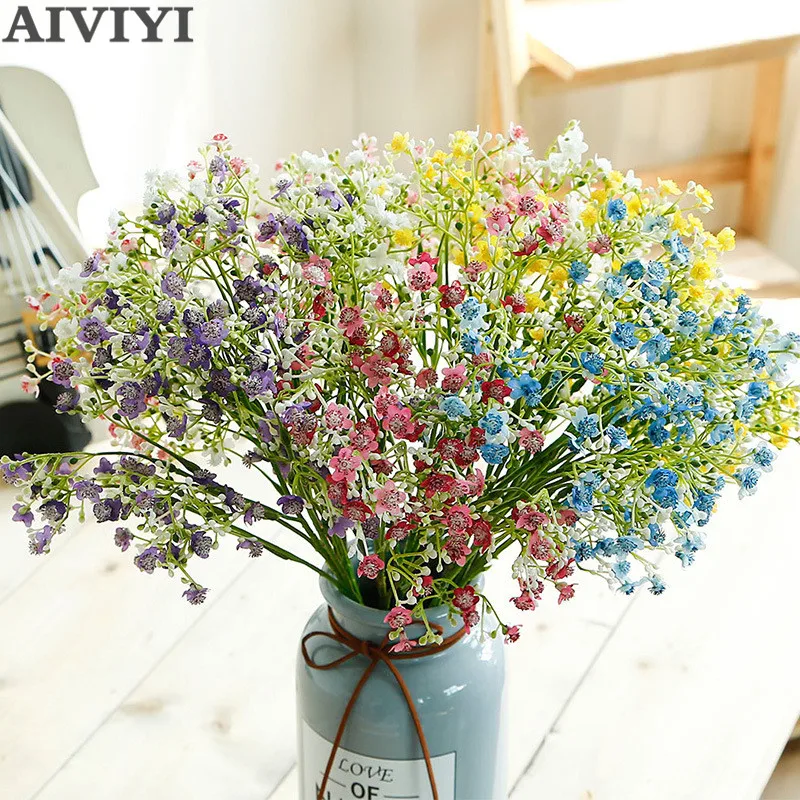 Красочные искусственные цветы цветочный букет с длинными стеблями цветочные