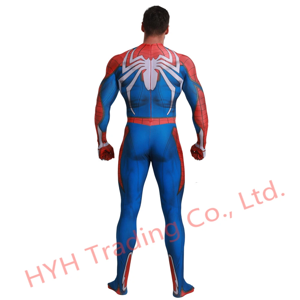 Новый ps4 insomniac костюм Человека паука спандекс игры Spidey Косплей Хэллоуин Человек