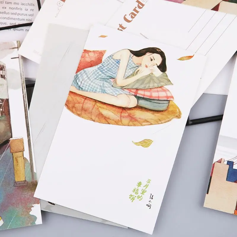 30 листов картин Happyness Ретро винтажная открытка Рождественская Подарочная