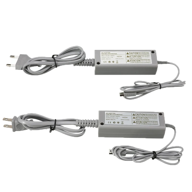 AC Charger Adapter for Nintendo Wii U Gamepad Controller Joystick US/EU Plug 100-240V Home Wall Power Supply eu us plug 100 240v dc 15v 5a home wall power supply ac charger adapter cable for nintendo wii game console host