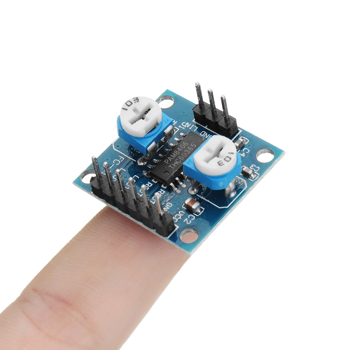 LEORY PAM8406 5Wx2 Digital Amplifier Board with Volume Potentiometer for 4-8 ohm Speakers Stereo Module 23x24mm | Электроника