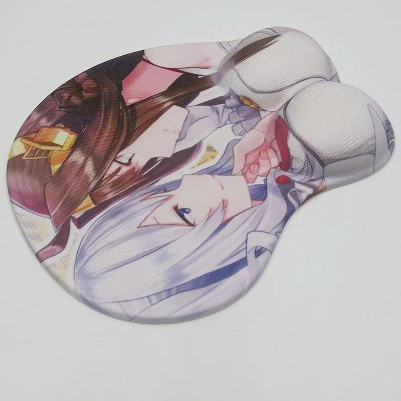 PINKTORTOISE Kongō& Kashima коврик для мыши аниме Kantai Коллекция коврик для мыши PLAYMAT 3D грудь силиконовые наручные коврик для мыши с подушкой для запястья