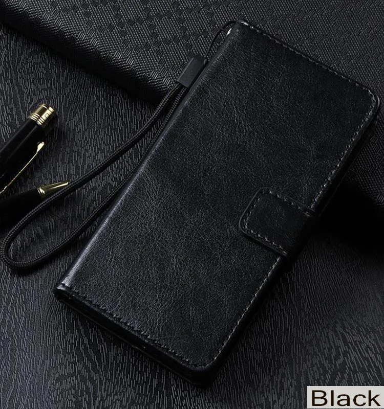 Black Чехол из искусственной кожи Для Doogee BL5000, чехол 5,5 дюймов, чехол-кошелек, чехол для телефона Для Doogee BL5000 BL 5000, Защитная откидная задняя крышка - Цвет: Black