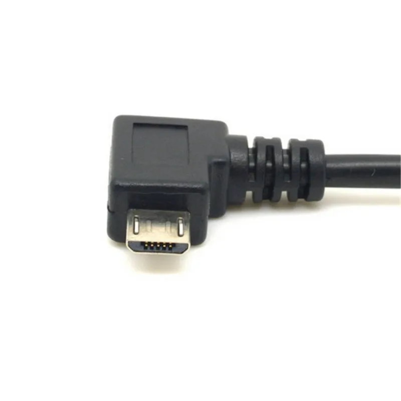 90 градусов левый Угловой Micro USB 5pin штекер к B женское крепление на панели тип