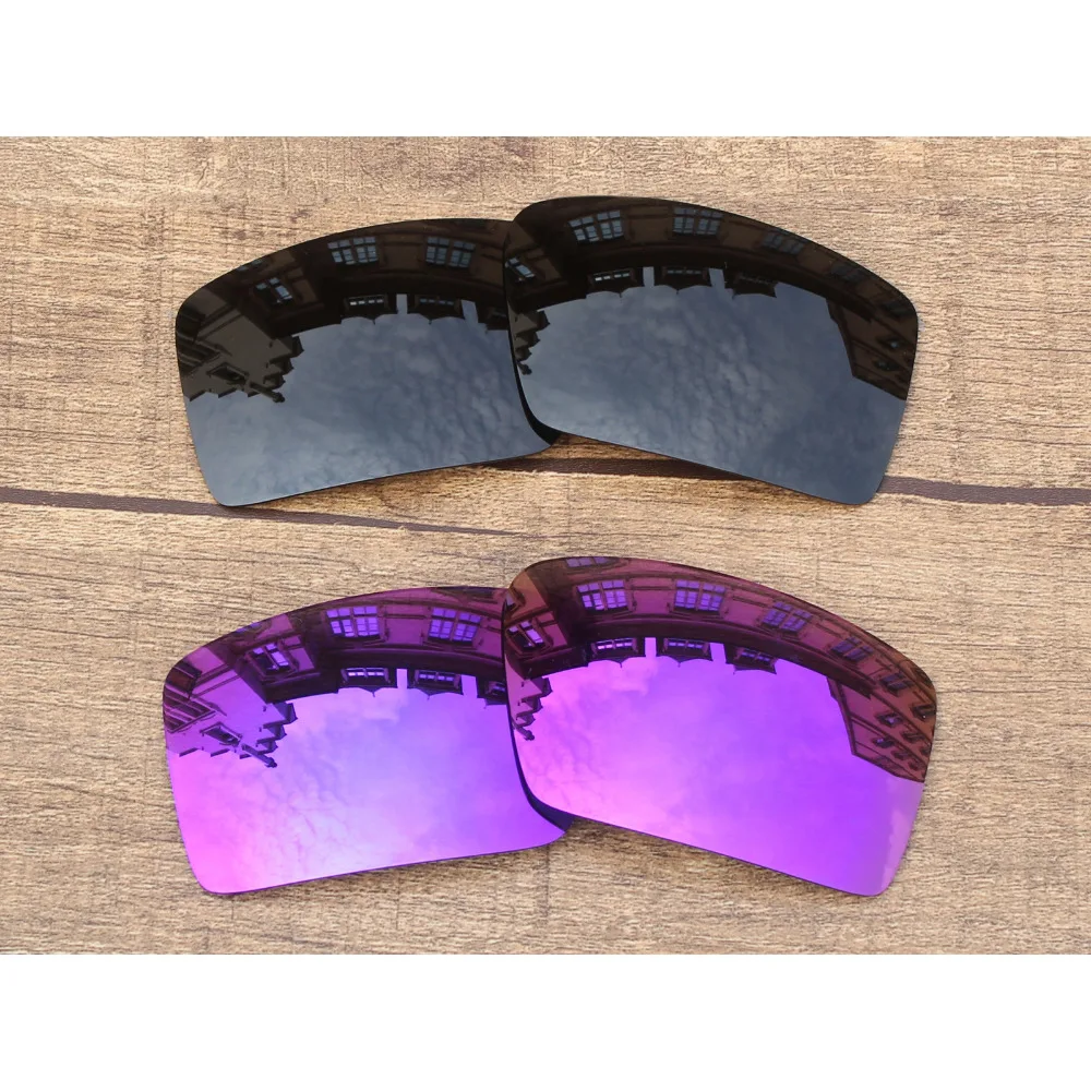 

Vonxyz 2 пары Stealth черные и фиолетовые зеркальные поляризованные Сменные линзы для оправы Oakley eyeпатч 2