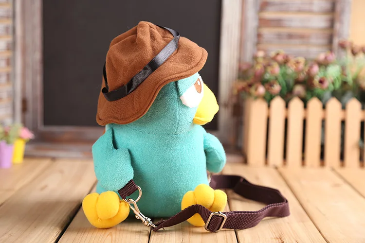 Милая объемная плюшевая сумка Phineas and Ferb Perry the Platypus, маленькая сумка через плечо, сумки через плечо для детей, Детский кошелек, кошелек