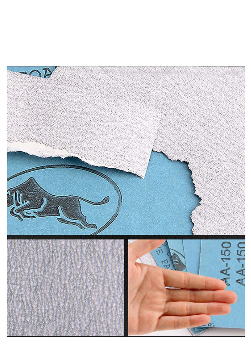 

MAXMAN 5Pcs Grit 120-1000 Dry Polishing Sanding Dry Abrasive Sandpaper Anti-clogging White Coated Sandpaper