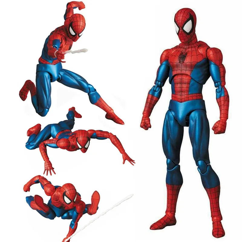 Marvel Человек паук Mafex 075 Удивительный BJD фигурка игрушки комикс Ver подвижные