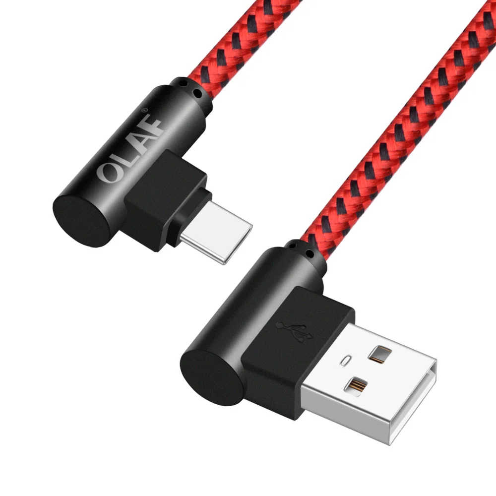 Кабель для быстрой зарядки OLAF USB Type-C 90 градусов кабель передачи данных Type-c 3 1