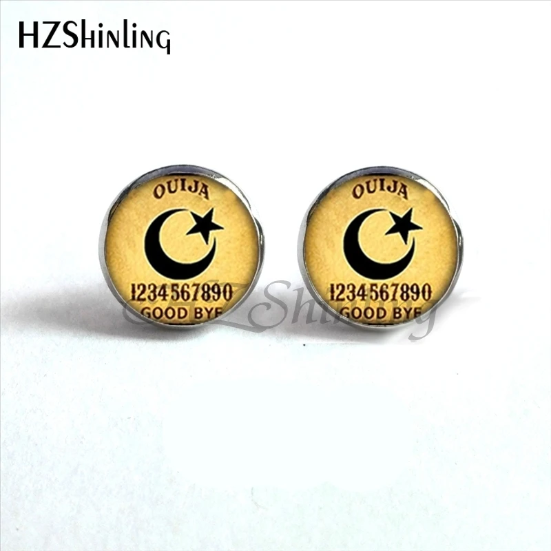 NES-0071 планшетка серьги планшетка уха шпильки Винтаж Jewelry Стекло кабошон серьги ручной работы HZ4 - Окраска металла: 5