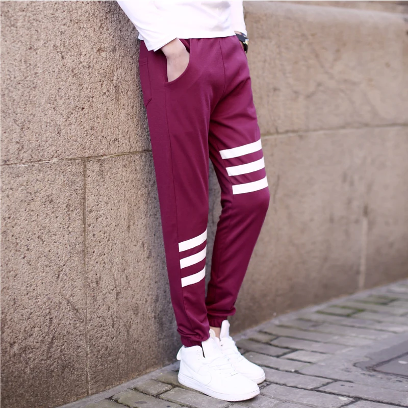 Высокая мода мужские повседневные обтягивающие спортивные брюки