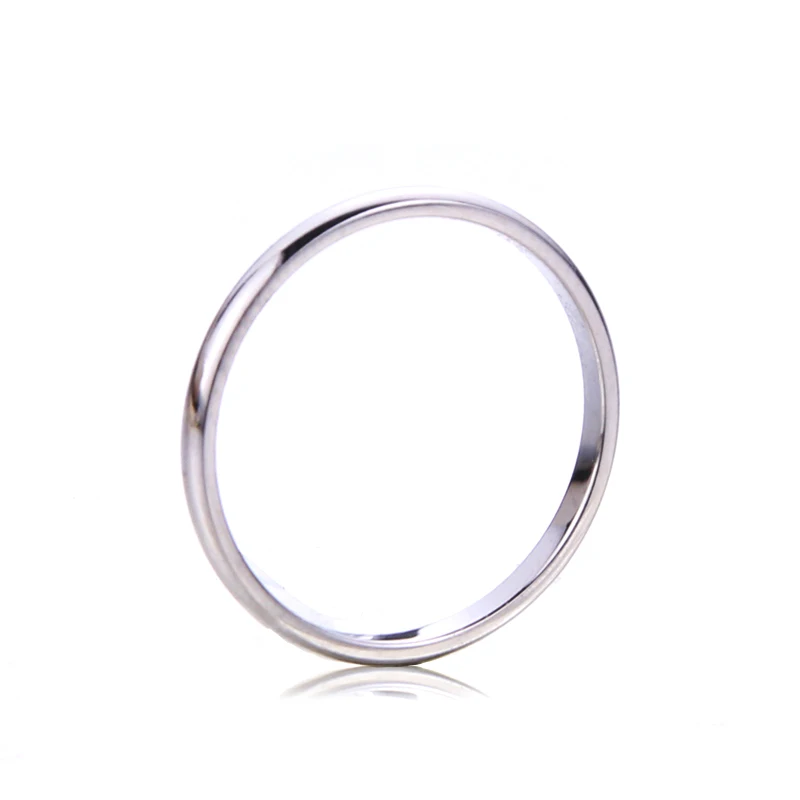 Silver Титановая сталь, простое, модное, анти-аллергическое кольцо для пары, нержавеющая сталь, хорошее ювелирное изделие для мужчин и женщин, вечерние, модный подарок - Цвет основного камня: Silver