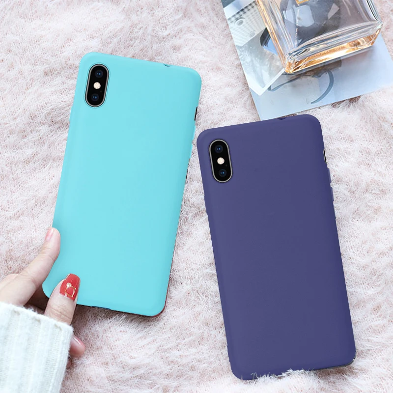 Ультратонкий чехол для телефона iPhone X XR XS Max 6s 6 противоударный 7 8 S Plus мягкий