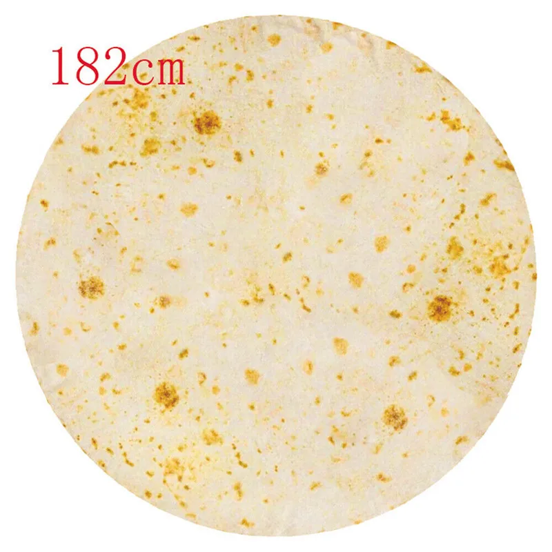 Yellow 182cm Горячее предложение, одеяло для тортилья, буррито, 3 размера, одеяло для кукурузы и муки, мягкое Флисовое одеяло, супер мягкое постельное белье - Цвет: Yellow 182cm