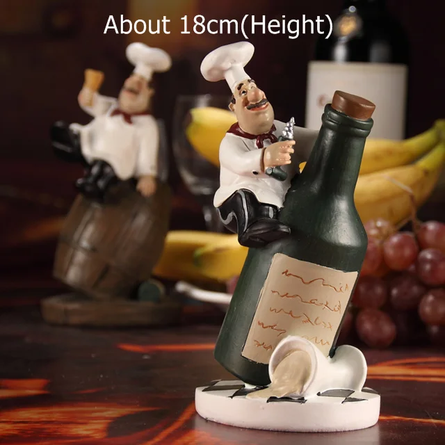 Bottle Style Креативная Статуэтка шеф-повара из смолы для гурманов, миниатюрный подарок, рукоделие, украшение, аксессуары для домашнего декора, художественная коллекционная - Цвет: Bottle Style