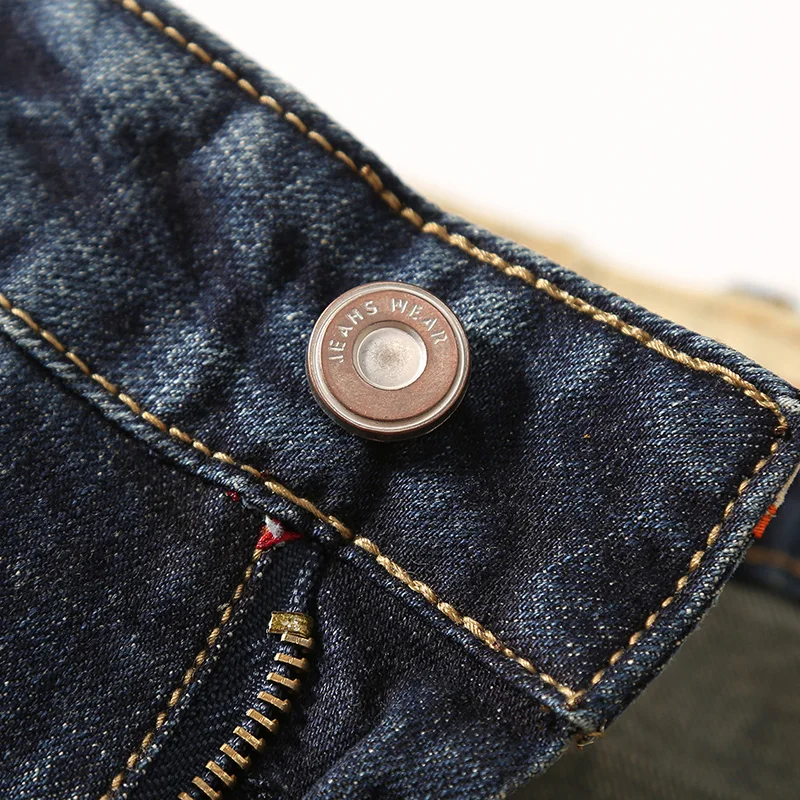 AIRGRACIAS классические мужские джинсы прямые всесезонные длинные брюки эластичные