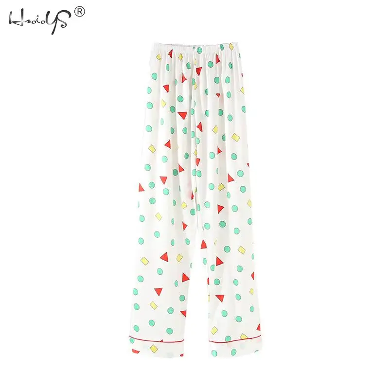 Stripe Printing Women's 7 Pieces Pajamas Sets Emulation Silk Satin Pajamas Women Sleepwear Sets Spring Summer Autumn Homewear