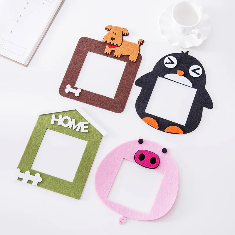 Cartoon animal felt hollow-out switching sticker Creative cute home decoration wall stickers affixed hollow switch socket | Дом и сад