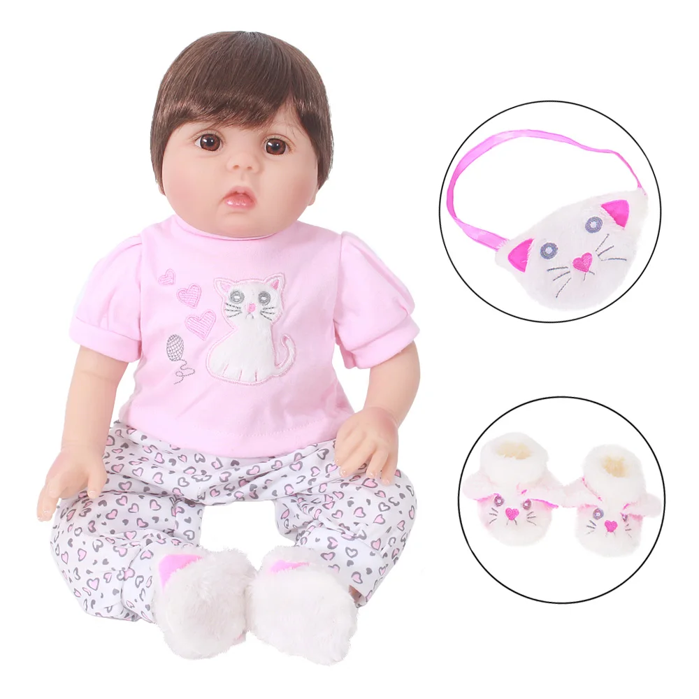 50 см Мягкая силиконовая виниловая Кукла Reborn Baby Doll игрушка Реалистичная ткань для