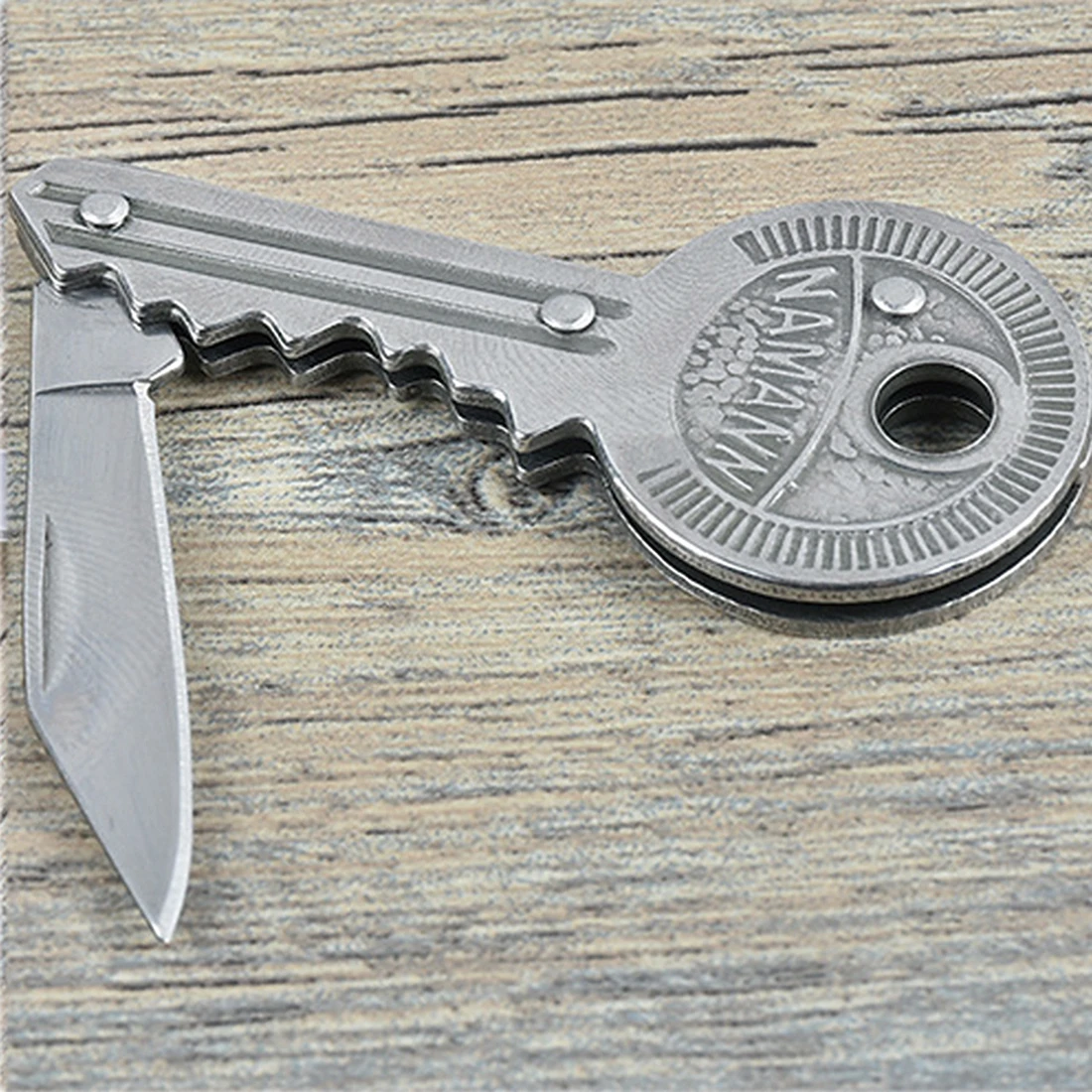 Складной брелок для ключей мини Клинок с кольцом инструмент чистки уличный