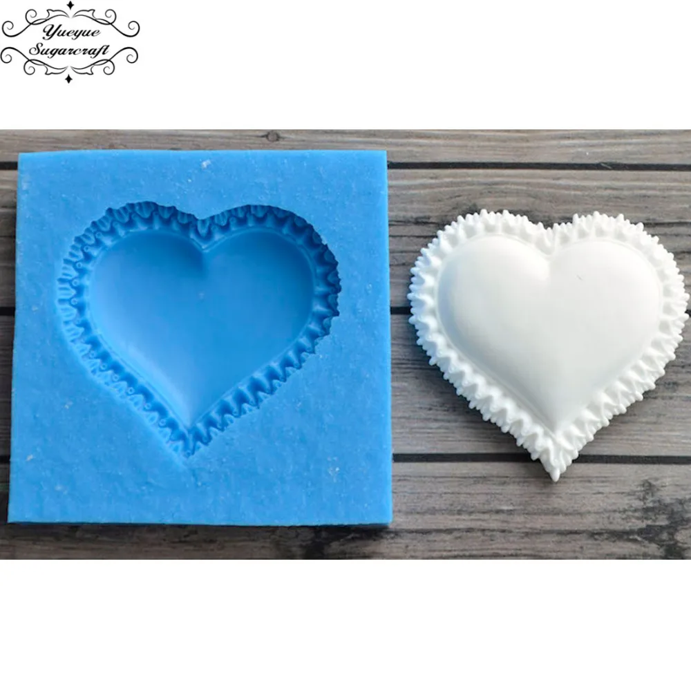 Yueyue Sugarcraft силиконовая форма сердце помадная инструменты для украшения тортов