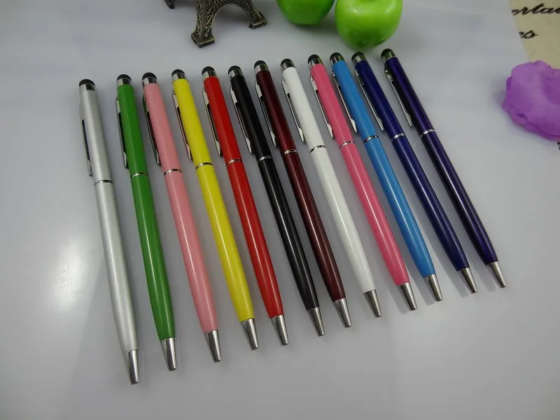 2-в-1 мини-металлические емкостные универсальные планшеты стилус для сенсорных