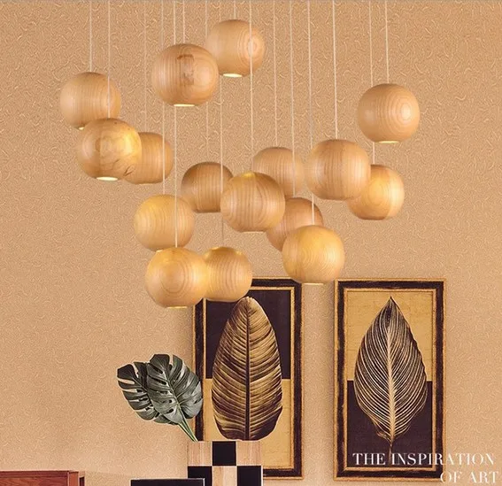 Скандинавское Дерево Искусство круглый шар Droplight современные светодиодные