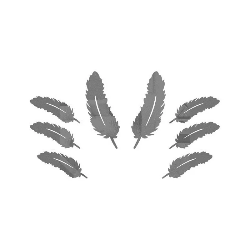 Зеркало наклейки на стену перо зеркало для примерки 3d стерео украшения ванной