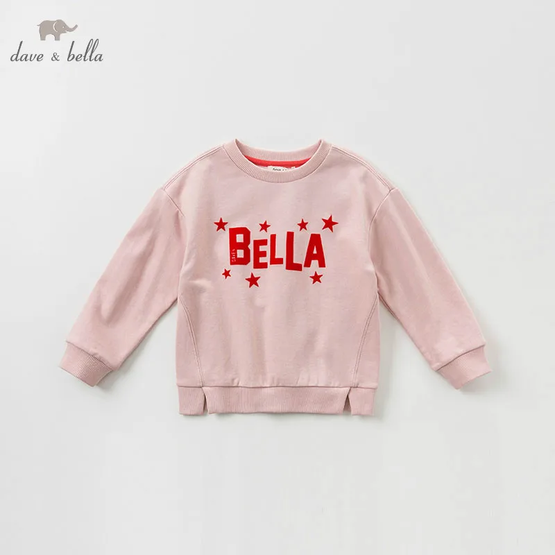 DBK9105 dave bella/Весенняя модная футболка для маленьких девочек топ малышей От 5 до 13