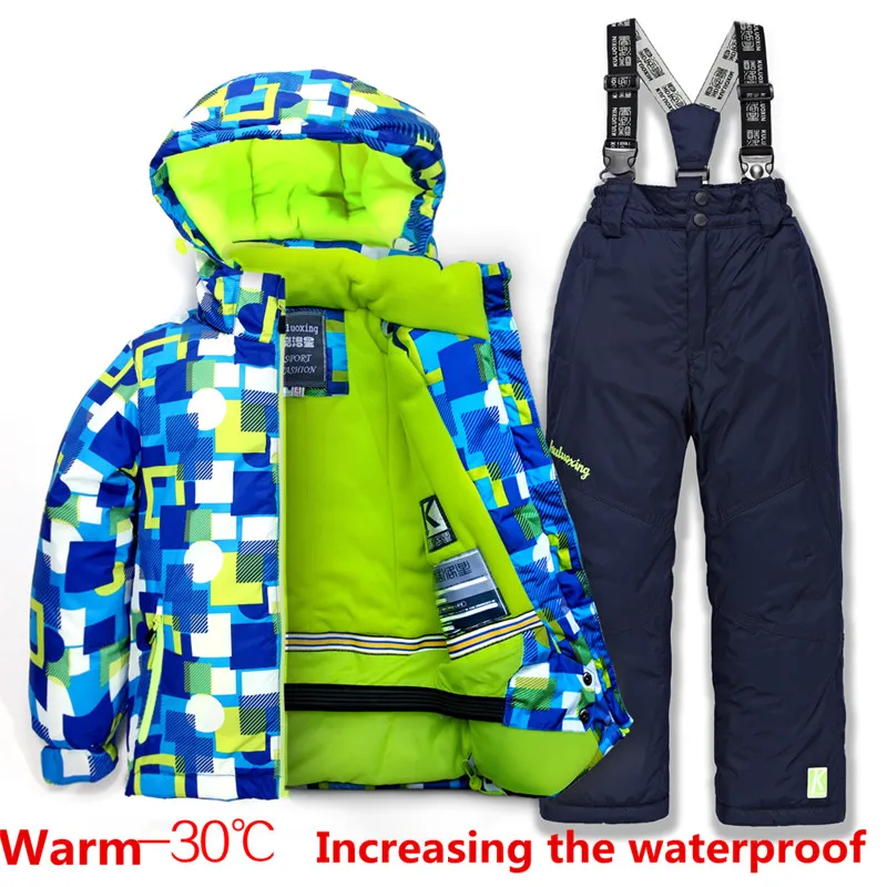 2020 hot sale brand boysgirls ski suit waterproof pantsjacket set winter sports thickened clothes childrens ski suits free global shipping