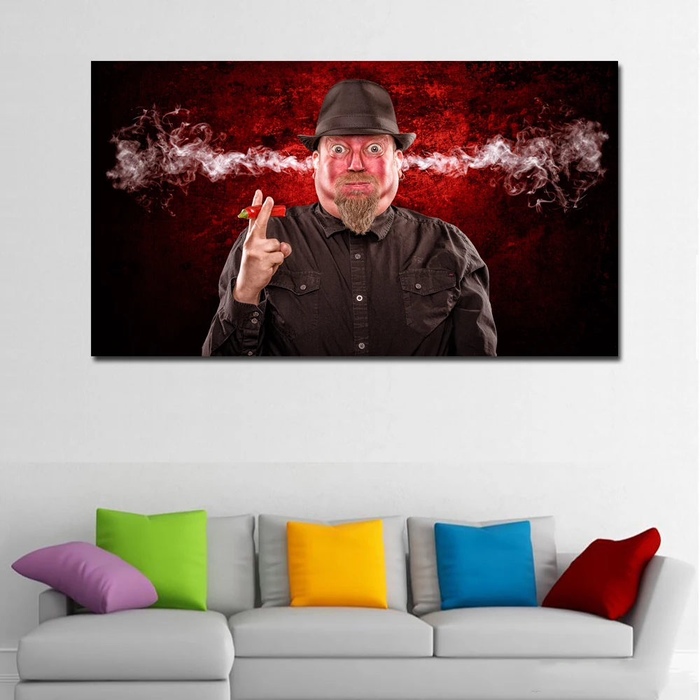 HD печатает Для мужчин есть перец уха для абстрактный художественного портрета