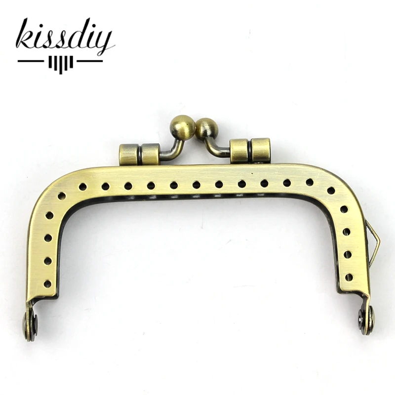 Kissdiy 20 шт./лот 7.5 см квадратный металлический кошелек Рамки маленький размер Античная бронзовая портмоне фермуар DIY сумка оборудование аксессуары