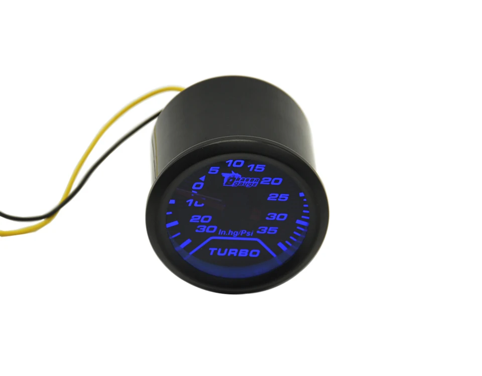 Dragon gauge Unuversal 2 дюймов солнцезащитные очки черный корпус синий светильник Авто турбины турбо вакуум в. hg Boost Gauge