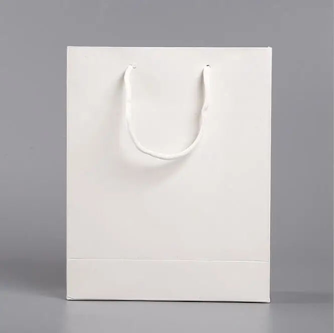 white 10 шт 19*13*6 см крафт-бумажные пакеты на заказ подарочная упаковка десять размеров доступны в черном приветствуется - Цвет: white