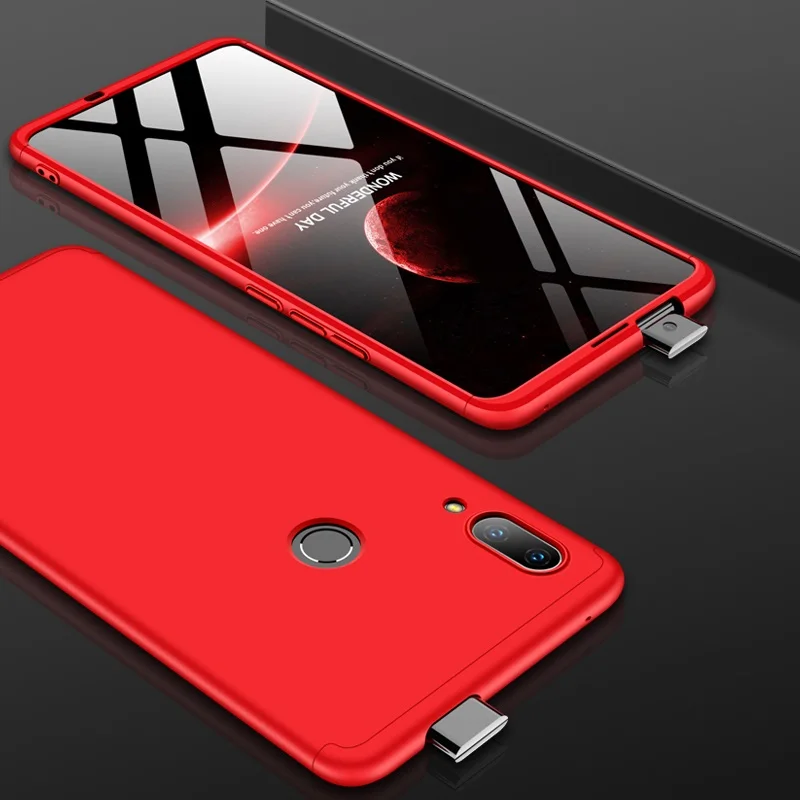 GKK Роскошный чехол для huawei P smart Z чехол 3 в 1 матовый Жесткий ПК цветной чехол в деловом стиле для Y9 Prime чехол Funda - Цвет: Red