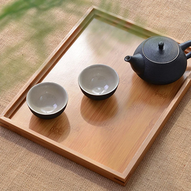 Деревянный поднос для чая с ручкой водонепроницаемый|tray serving|tray wooden traywood serving tray |